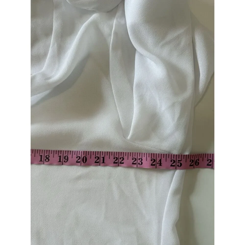 Shore Shapes White Sheer Beach Coverup Flare Sleeve Asymmetric Hem Relaxed 2X